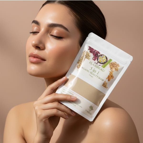 5-in-1 Organic Beauty Mask – Brighten & Hydrate Skin 5-in-1 Organic Beauty Mask – Brighten & Hydrate Skin – Flambeauty (image 4)