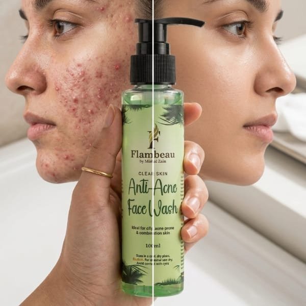 Anti Acne Facewash for Pimples & Oil Control – Deep Cleansing Formula – Flambeauty (image 2)