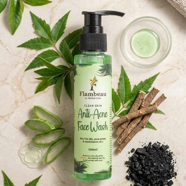 Anti Acne Facewash for Pimples & Oil Control – Deep Cleansing Formula – Flambeauty (image 4)