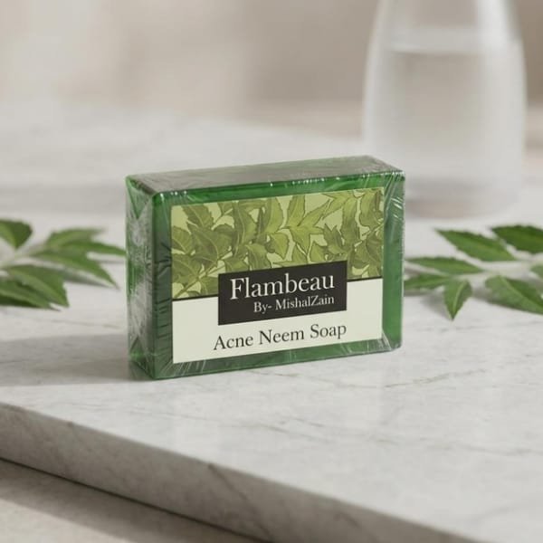 Acne Neem Soap for Pimples, Oil Control & Deep Skin Cleansing Acne Neem Soap for Pimples, Oil Control & Deep Skin Cleansing – Flambeauty (image 2)