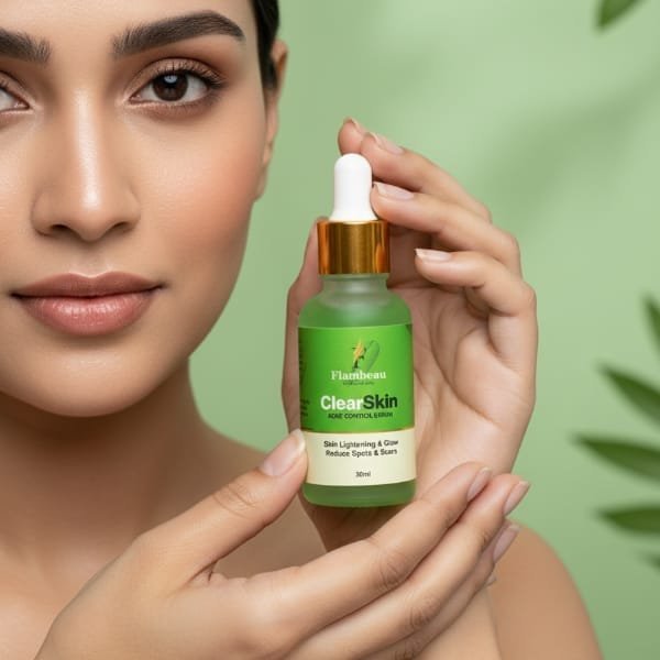 Clear Skin Acne Control Serum – Reduce Spots & Scars – Flambeauty (image 2)