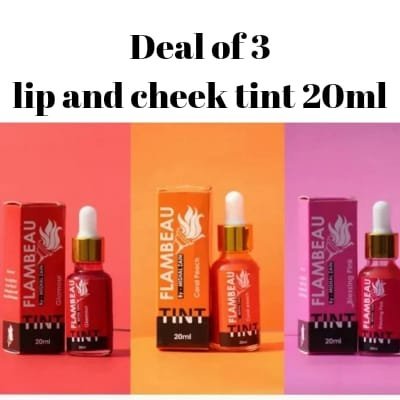 Flambeauty Deal of 3 Lip And Cheek Tint 20ML