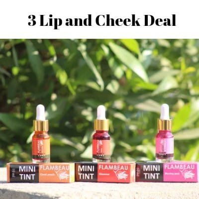 Flambeauty Deal of 3 Mini Lip And Cheek Tint 10ML