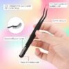 Eyebrow Tweezer With Eyebrow Brush Comb Eyelashes Extension Tweezers Double Eye Clip – Flambeauty