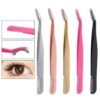 Eyebrow Tweezer With Eyebrow Brush Comb Eyelashes Extension Tweezers Double Eye Clip – Flambeauty (image 4)
