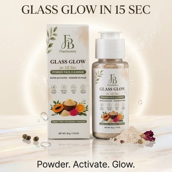 Glass Glow in 15 Sec – Powder Face Cleanser – 50g Glass Glow in 15 Sec – Powder Face Cleanser – 50g – Flambeauty (image 4)