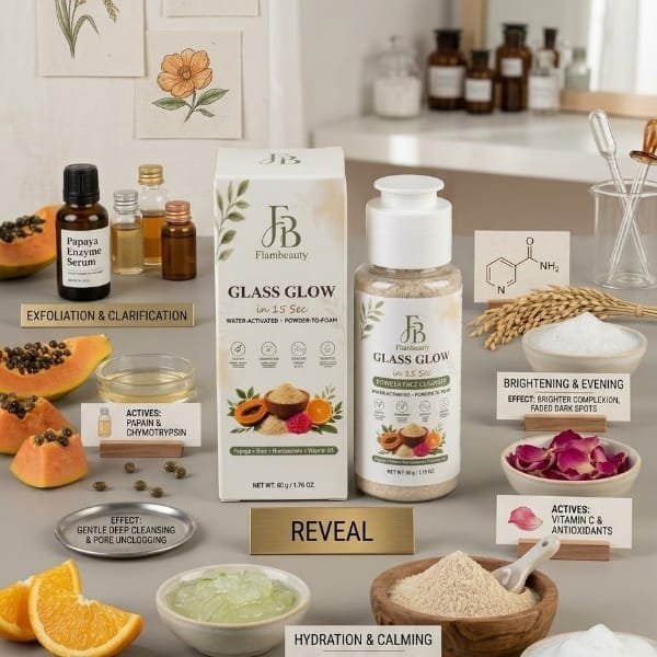 Glass Glow in 15 Sec – Powder Face Cleanser – 50g Glass Glow in 15 Sec – Powder Face Cleanser – 50g – Flambeauty (image 6)