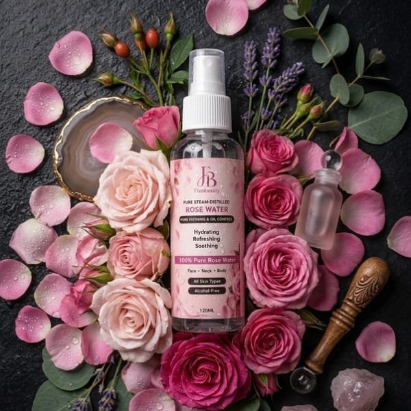 Flambeauty Pure Steam-Distilled Rose Water – 120ml – Flambeauty (image 5)